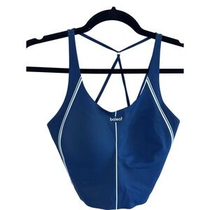 baleaf Navy Blue Athletic Sports Bra Strappy Back Women's Size‎ S